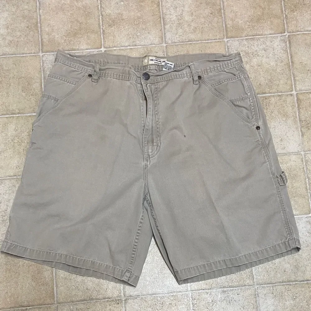 ‼️FINAL ‼️Cherokee Men's Tan Cargo Shorts with Utility Loop Cotton 💯 Size 38
